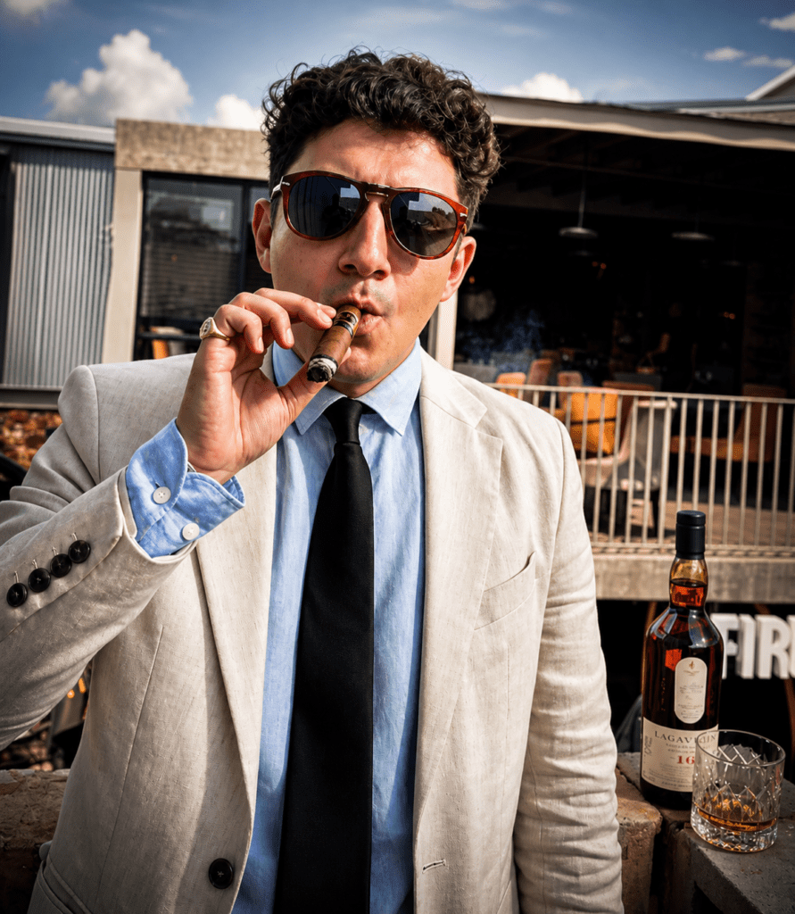Phillip Antoniades, founder of Copa Habana Premium Cigars & Coffee in Bryanston Johannesburg, photographed at the luxury cigar lounge.