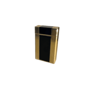 Vintage Dunhill Rollagas lighter in black lacquer with gold detailing