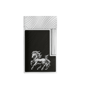 S.T. Dupont Ligne 2 Chinese New Year Horse limited edition lighter black lacquer palladium