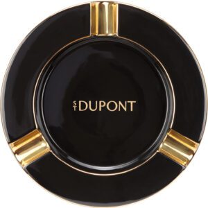 S.T. Dupont XL Round Cigar Ashtray Black Gold luxury cigar accessory