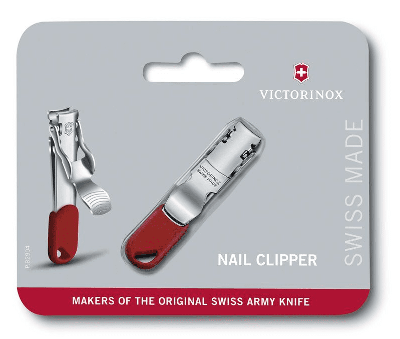 Victorinox red nail clipper Swiss stainless steel grooming tool blister pack
