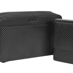 Zippo carbon fibre leather travel cigar case for five cigars