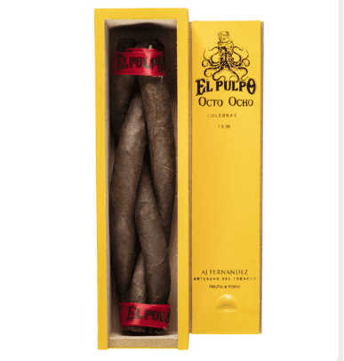 El Pulpo Culebra — three braided cigars tied together