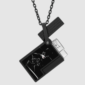 S.T. Dupont DC Comics Catwoman black lacquer pendant necklace