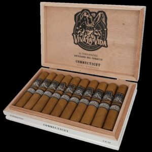 Viva La Vida Connecticut Robusto cigar with pale golden wrapper