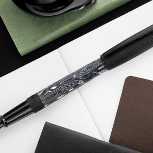 S.T. Dupont Line D large fountain pen in Dark Storm carbon lacquer