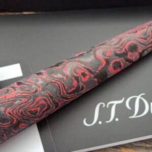 S.T. Dupont Line D large fountain pen in Fiery Lava red carbon lacquer